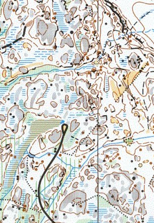 Kartta onpi kilpailualueelta